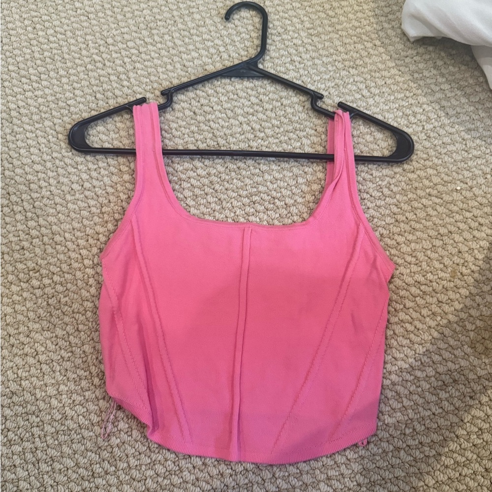Dry goods pink cropped top size small